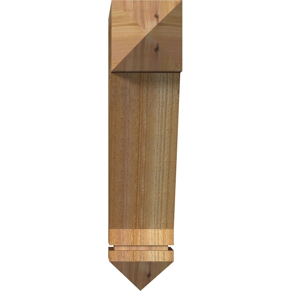 Traditional Arts & Crafts Rough Sawn Bracket, Western Red Cedar, 6W X 22D X 26H